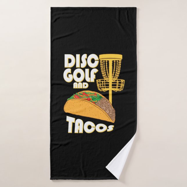 Disc Golf And Tacos Bath Towel (Bath Towel)
