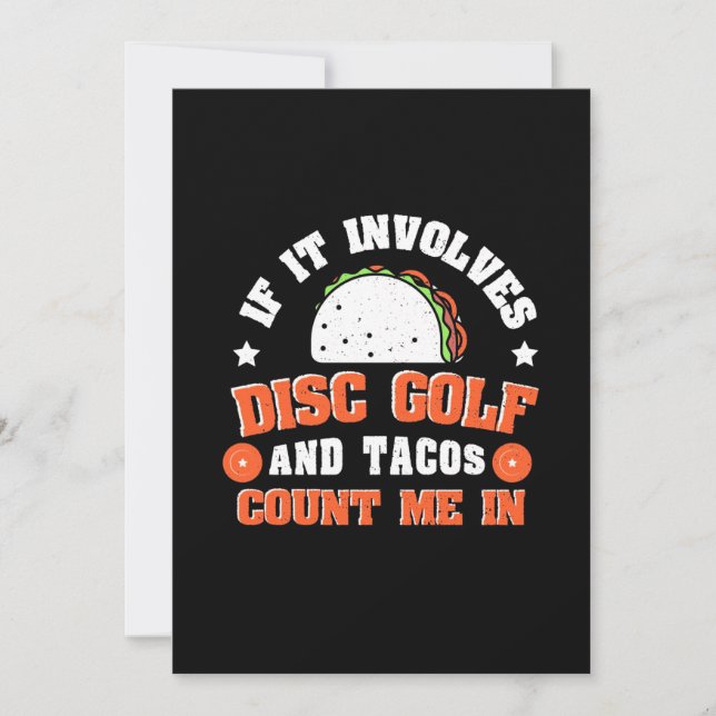 Disc Golf And Tacos Count Me In Invitation (Front)