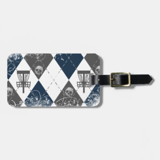 Disc Golf Argyle Design Luggage Tag