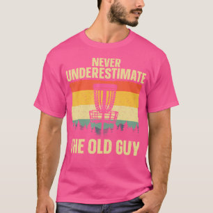 Disc Golf Art For Grandpa Men Dad Disc Golf Player T-Shirt