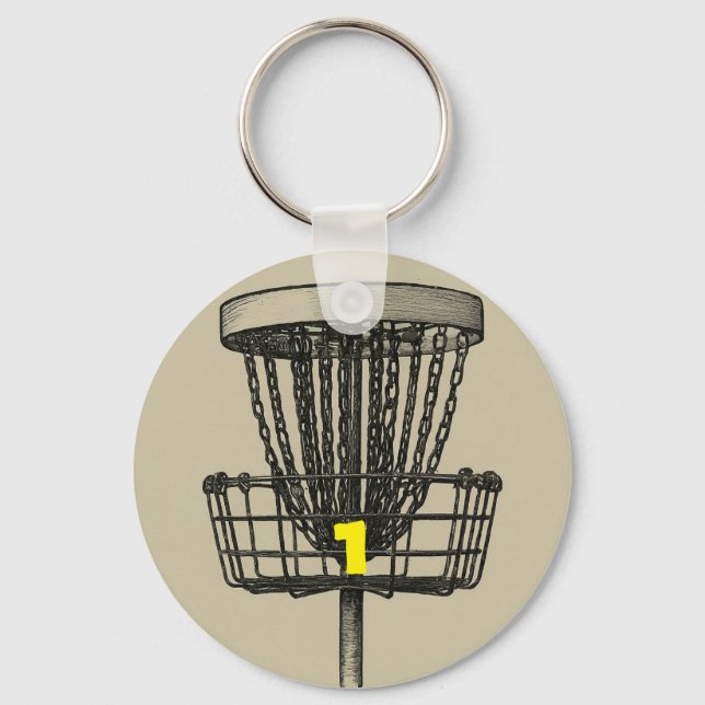 disc golf bag tag key ring (Front)