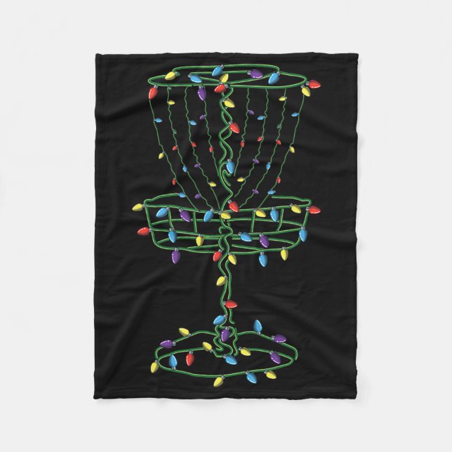 Disc Golf Basket Cool Disc Golf Frisbee Golfer Xma Fleece Blanket (Front)