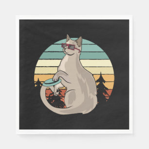 Disc Golf Basket Funny Cat Gift Player Napkin