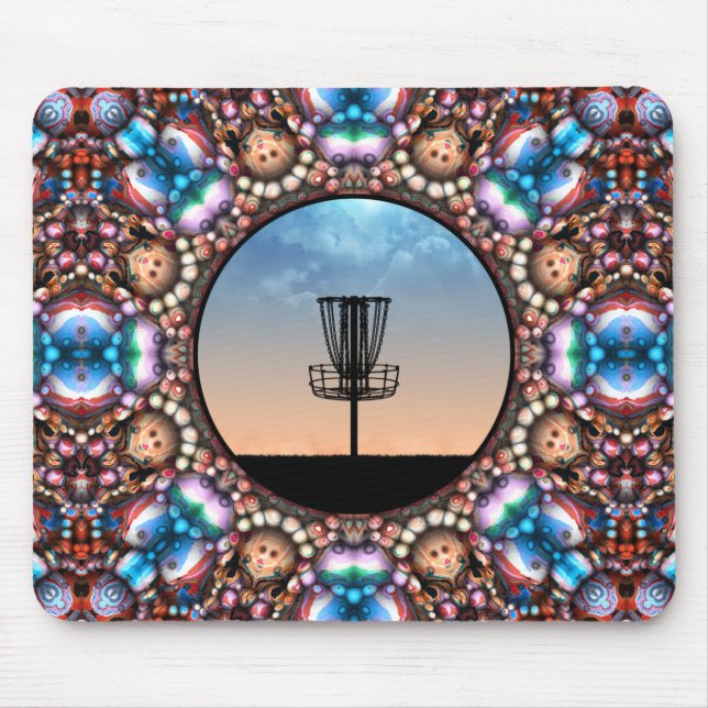 Disc Golf Basket Mouse Pad (Front)