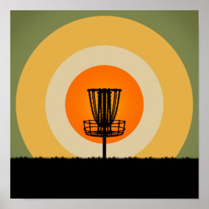Disc Golf Basket Poster