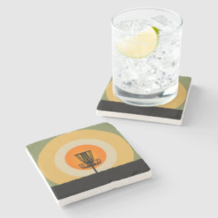 Disc Golf Basket Stone Coaster