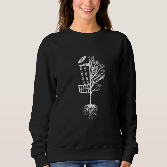 Disc Golf Basket tree  Golfer Frisbee Golf kids me Sweatshirt (Front)