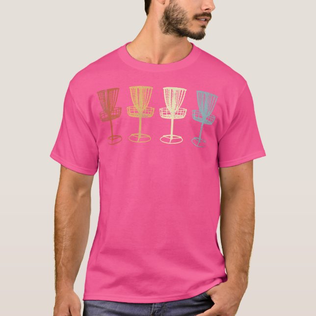 Disc Golf Baskets Distressed T-Shirt (Front)