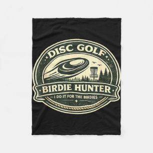 Disc golf birdie hunter retro forest outdoor usa  fleece blanket