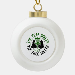 Disc Golf Ceramic Ball Christmas Ornament
