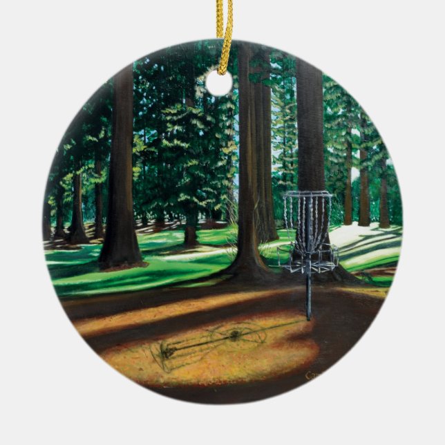DISC GOLF CERAMIC TREE DECORATION (Front)