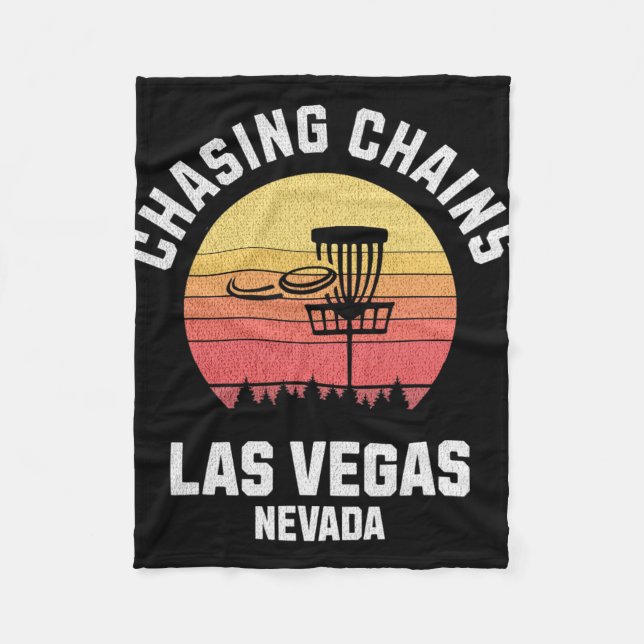 Disc Golf Chasing Chains Las Vegas Nevada Golf Fri Fleece Blanket (Front)