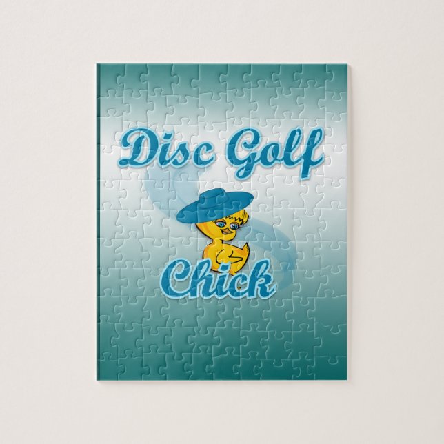 Disc Golf Chick #3 Jigsaw Puzzle (Vertical)