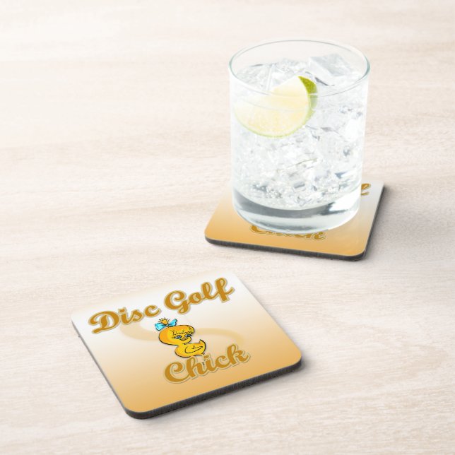 Disc Golf Chick Coaster (Right Side)