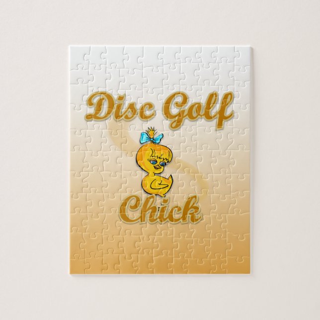 Disc Golf Chick  Jigsaw Puzzle (Vertical)
