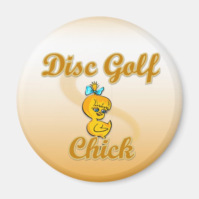 Disc Golf Chick  Magnet (Front)