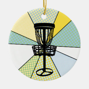 Disc Golf Christmas Ceramic Tree Decoration
