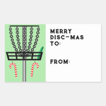 Disc Golf Christmas Gift Tag