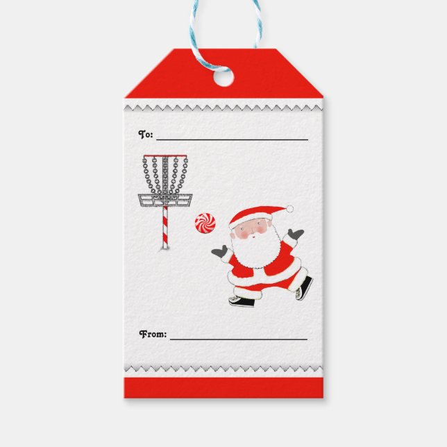 Disc Golf Christmas Gift Tags (Front)