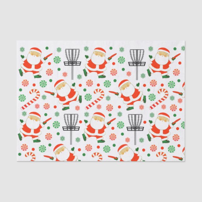 Disc Golf Christmas Holiday Tissue Paper (Front)