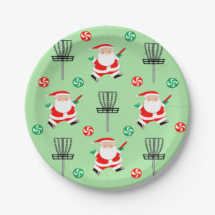 Disc Golf Christmas Paper Plate