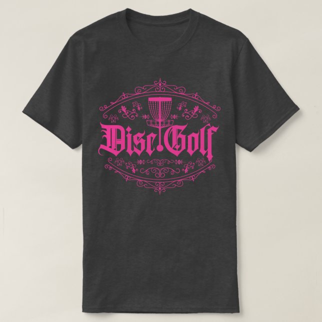 Disc Golf Classic Player Pink T-Shirt (Design Front)