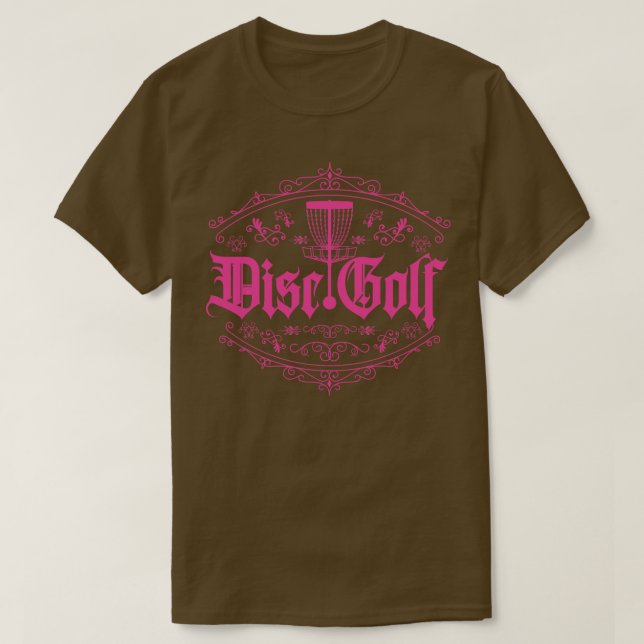 Disc Golf Classic Player Pink T-Shirt (Design Front)