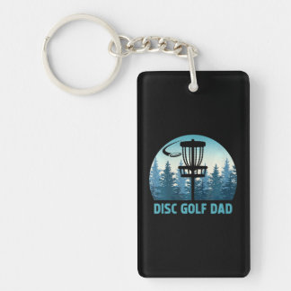 Disc Golf Dad Father's Day Frisbee Golfer Key Ring
