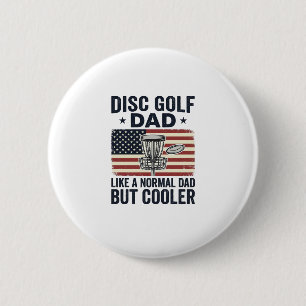 Disc Golf Dad Vintage Flag Funny Shirt Design_1 6 Cm Round Badge