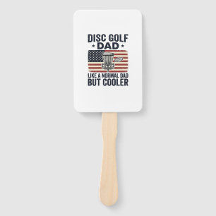Disc Golf Dad Vintage Flag Funny Shirt Design_1 Hand Fan
