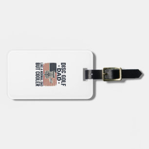 Disc Golf Dad Vintage Flag Funny Shirt Design_1 Luggage Tag