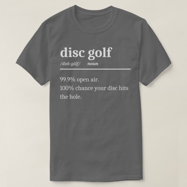 Disc Golf Definition T-Shirt (Design Front)