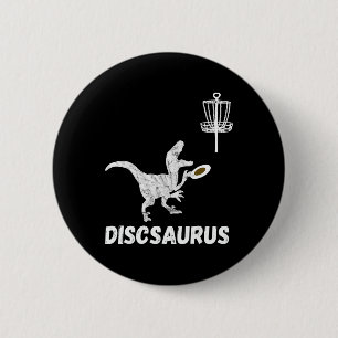 Disc Golf Dinosaur Frolfing T-rex Dino Funny Disc  6 Cm Round Badge