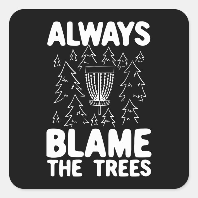 Disc Golf Disc Basket Gift Square Sticker (Front)