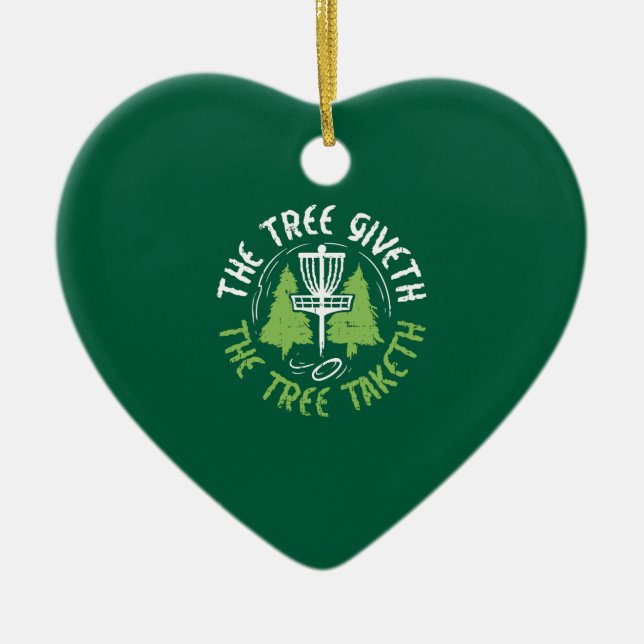 Disc Golf Disc Golf Player Gift Ceramic Tree Decoration (Front)