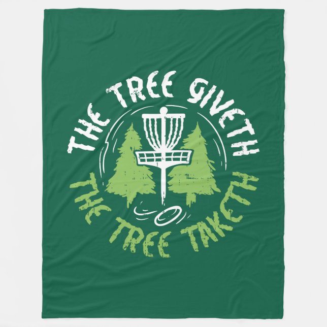 Disc Golf Disc Golf Player Gift Fleece Blanket (Front)