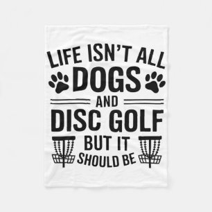 Disc Golf Dogs Funny Disc Golf _1  Fleece Blanket