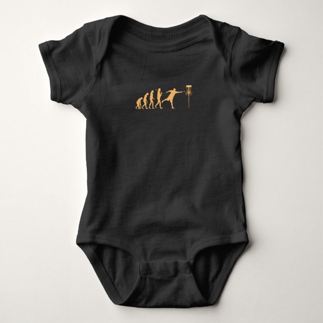 Disc Golf Evolution Baby Bodysuit (Front)