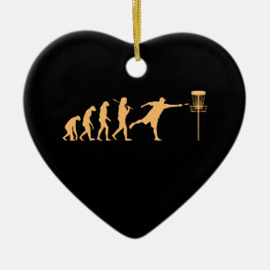 Disc Golf Evolution Ceramic Tree Decoration