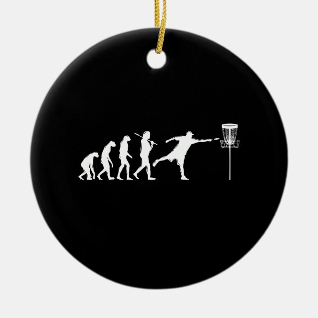 Disc Golf Evolution Disc Golf Gifts Ceramic Tree Decoration (Front)
