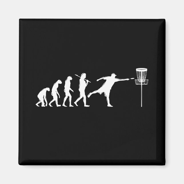 Disc Golf Evolution Disc Golf Gifts Magnet (Front)