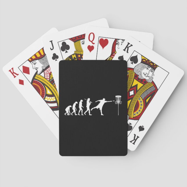 Disc Golf Evolution Disc Golf Gifts Playing Cards (Back)