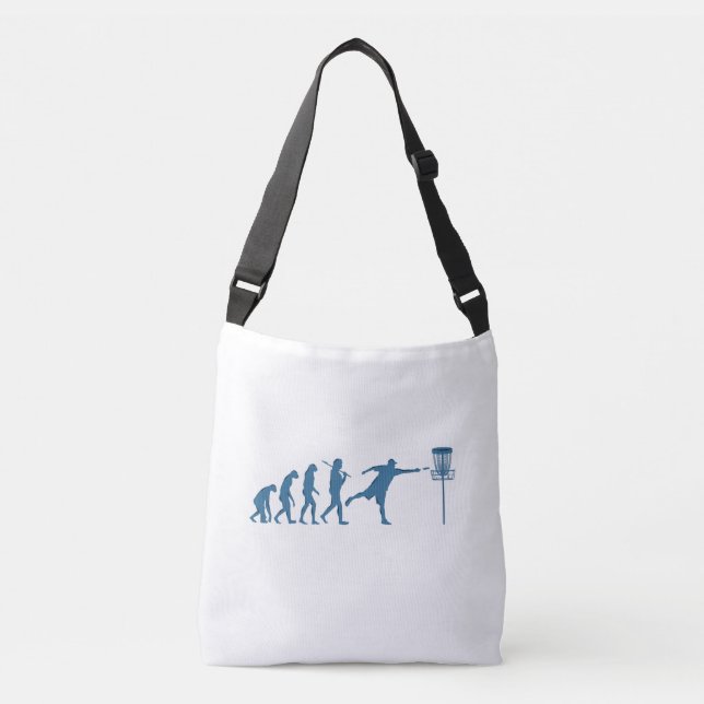 Disc Golf Evolution - Fun Gift for Disc Golfer Crossbody Bag (Front)