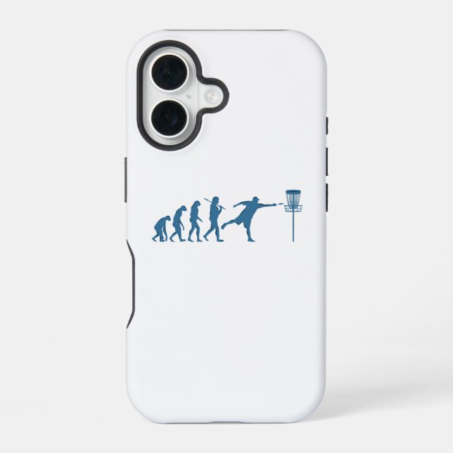 Disc Golf Evolution - Fun Gift for Disc Golfer iPhone 16 Case (Back)