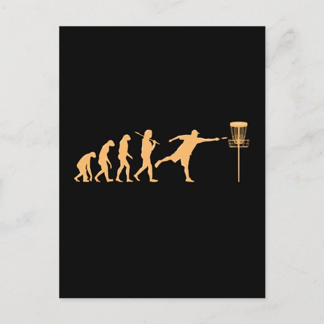 Disc Golf Evolution Postcard (Front)