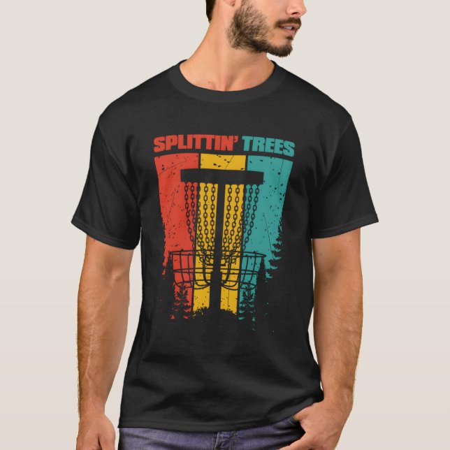 Disc Golf Frisbee Golf Flying Disc Target Basket P T-Shirt (Front)