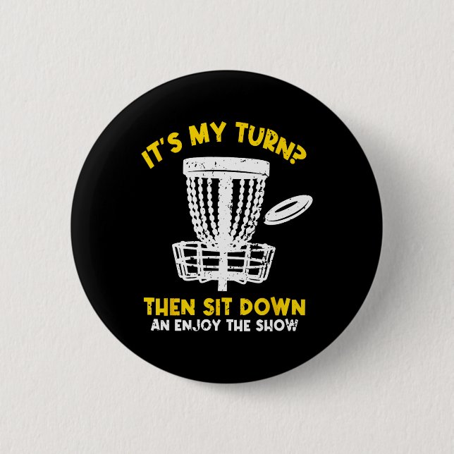 Disc Golf Frisbee Golf Funny Disc Golf Player Men  6 Cm Round Badge (Front)