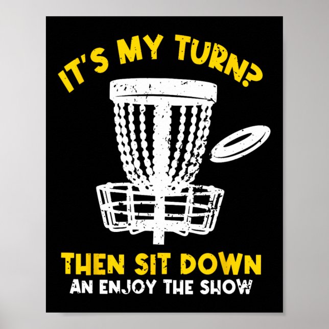 Disc Golf Frisbee Golf Funny Disc Golf Player Men  Poster (Front)