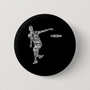 Disc Golf Frisbee Men Kids 6 Cm Round Badge