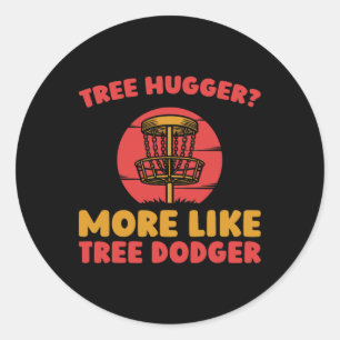 Disc Golf Frisbee Outdoor Sport - Tree Classic Round Sticker